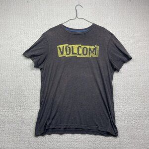 Y2K Volcom Stone Big Distressed Logo Skater Tee Adult Size L Modern Fit Read